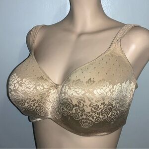 NWOT SOMA Stunning Support  Balconette Nude Lace Beige Amber Size 34G